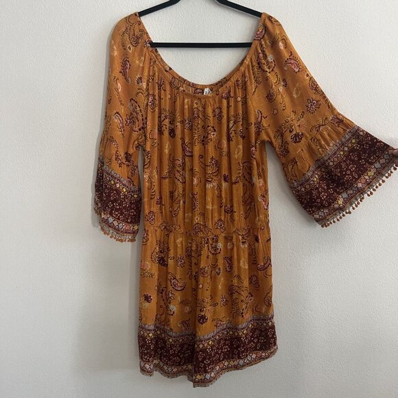 Mudd Boho Off the Shoulder Romper - Picture 3 of 6